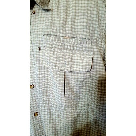 Cabelas Shirt Mens L Short Sleeve Button Front 4 Pockets Outdoor Gear - Picture 4 of 8